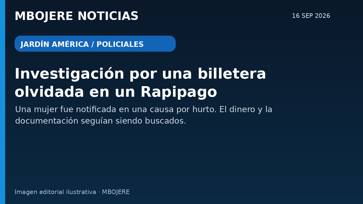 Identificaron a una mujer por una billetera olvidada en un Rapipago de Jardín América.