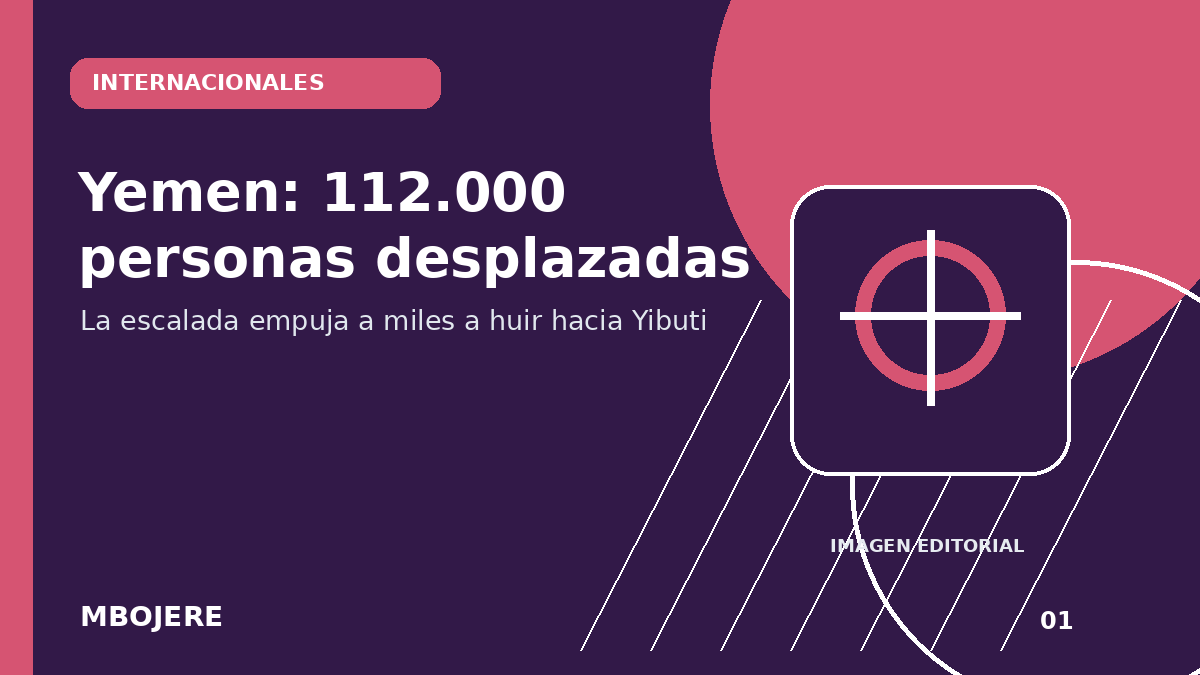 Yemen: la escalada desplazó a 112.000 personas y miles escaparon hacia Yibuti.